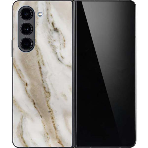 Vanilla Marble Galaxy Z Fold5 5G Skin